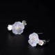 925 Sterling Silver Plum Blossom Floral Blessing Earrings 925 Sterling Silver Plum Blossom Floral Blessing Earrings