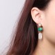 925 Sterling Silver Baroque Pearl Malachite Healing Drop Earrings 925 Sterling Silver Baroque Pearl Malachite Healing Drop Earrings