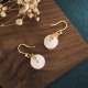 White Jade Double Happiness Fortune Earrings White Jade Double Happiness Fortune Earrings