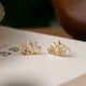925 Sterling Silver Lotus Flower Blessing Earrings 925 Sterling Silver Lotus Flower Blessing Earrings