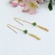 925 Sterling Silver Hetian Cyan Jade Phoenix Tail Drop Earrings 925 Sterling Silver Hetian Cyan Jade Phoenix Tail Drop Earrings