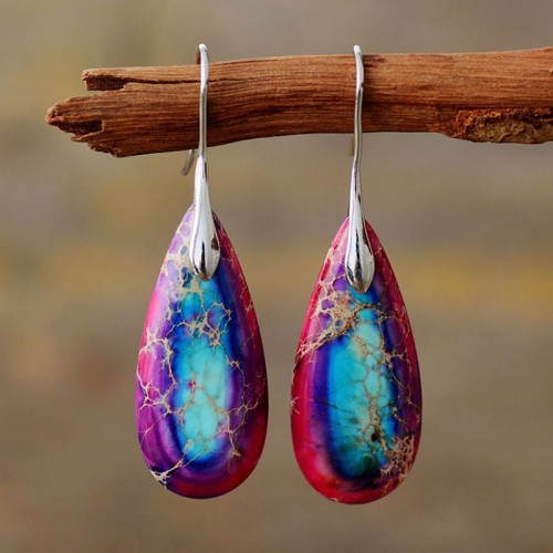 Emperor Stone Crystal Happiness Earrings Emperor Stone Crystal Happiness Earrings