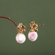 925 Sterling Silver Baroque Pearl Flower Healing Drop Earrings 925 Sterling Silver Baroque Pearl Flower Healing Drop Earrings