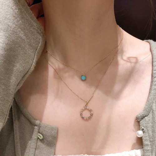 925 Silver Gold-Plated Turquoise Protection Set 925 Silver Gold-Plated Turquoise Protection Set