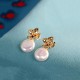 925 Sterling Silver Baroque Pearl Flower Healing Drop Earrings 925 Sterling Silver Baroque Pearl Flower Healing Drop Earrings