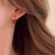 925 Sterling Silver Gold-Filled Cinnabar Zircon Calm Earrings 925 Sterling Silver Gold-Filled Cinnabar Zircon Calm Earrings