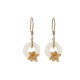 925 Sterling Silver Hetian Jade Peace Orchid Prosperity Earrings
