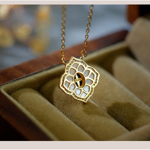 925 Sterling Silver Tridacna Stone Lazurite Blessing Jewelry Set 925 Sterling Silver Tridacna Stone Lazurite Blessing Jewelry Set