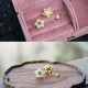 White Jade Flower Luck Blessing Stud Earrings White Jade Flower Luck Blessing Stud Earrings