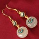 925 Sterling Silver Hetian Jade Lotus Luck Jewelry Set 925 Sterling Silver Hetian Jade Lotus Luck Jewelry Set