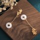 FengShui Koi White Jade Fortune Earrings FengShui Koi White Jade Fortune Earrings