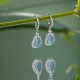 925 Sterling Silver Green Jade Gourd Abundance Earrings