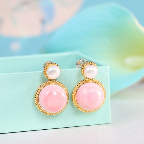 925 Sterling Silver Queen Conch Pearl Luck Jewelry Set