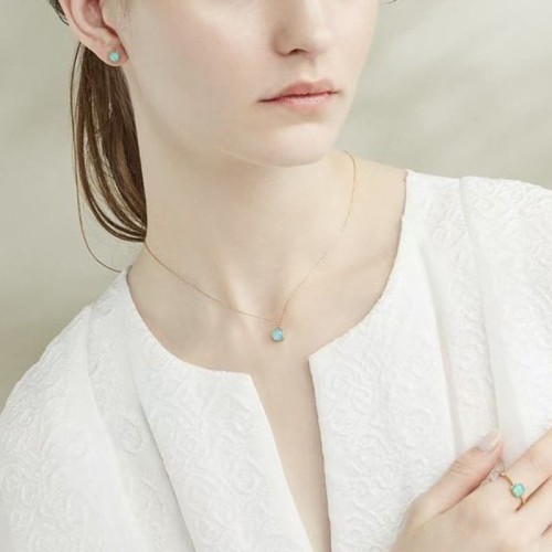 925 Silver Gold-Plated Turquoise Protection Set 925 Silver Gold-Plated Turquoise Protection Set