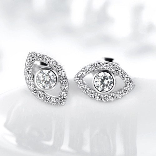 925 Sterling Silver Evil Eye Protection Stud Earrings 925 Sterling Silver Evil Eye Protection Stud Earrings