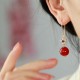 925 Sterling Silver Red Agate Flower Confidence Earrings 925 Sterling Silver Red Agate Flower Confidence Earrings