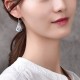 Copper Tridacna Stone Hollow Blessing Drop Earrings Copper Tridacna Stone Hollow Blessing Drop Earrings