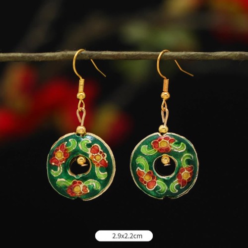Lotus Butterfly Flower Alloy Copper Enlightenment Earrings Lotus Butterfly Flower Alloy Copper Enlightenment Earrings