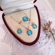 925 Silver Gold-Plated Turquoise Protection Set 925 Silver Gold-Plated Turquoise Protection Set