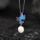925 Sterling Silver Pearl Butterfly Healing Jewelry Set
