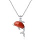 925 Sterling Silver Cute Dolphin Hetian Jade Luck Jewelry Set 925 Sterling Silver Cute Dolphin Hetian Jade Luck Jewelry Set