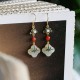 Lucky Four-Leaf Clover Jade Copper Earrings Lucky Four-Leaf Clover Jade Copper Earrings