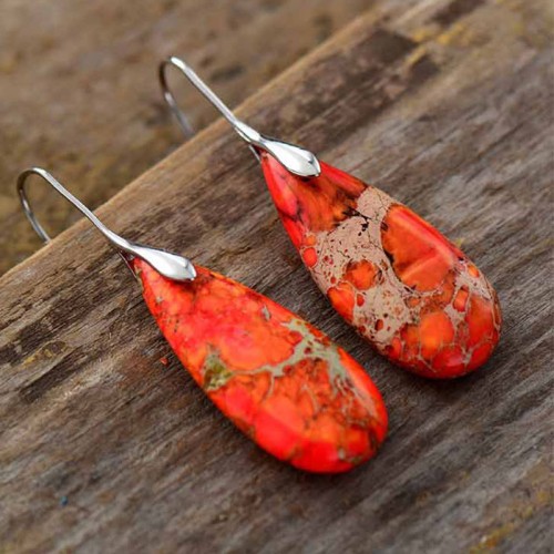 Emperor Stone Healing Crystal Earrings Emperor Stone Healing Crystal Earrings