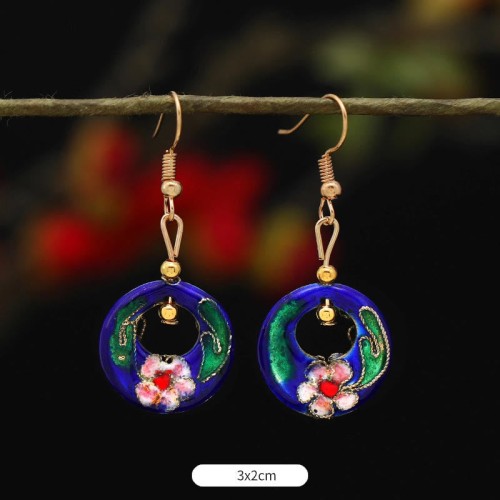 Lotus Butterfly Flower Alloy Copper Enlightenment Earrings Lotus Butterfly Flower Alloy Copper Enlightenment Earrings