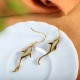 Fish Pattern Jade Luck Drop Earrings Fish Pattern Jade Luck Drop Earrings