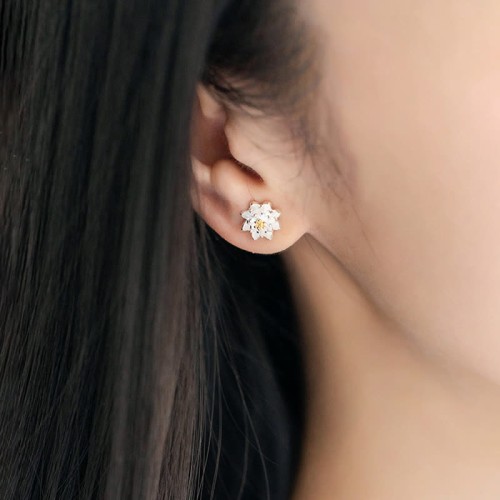 925 Silver Lotus Flower Balance Earrings 925 Silver Lotus Flower Balance Earrings