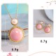 925 Sterling Silver Queen Conch Pearl Luck Jewelry Set