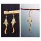 Fish Pattern Jade Luck Drop Earrings Fish Pattern Jade Luck Drop Earrings
