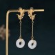 FengShui Koi White Jade Fortune Earrings FengShui Koi White Jade Fortune Earrings