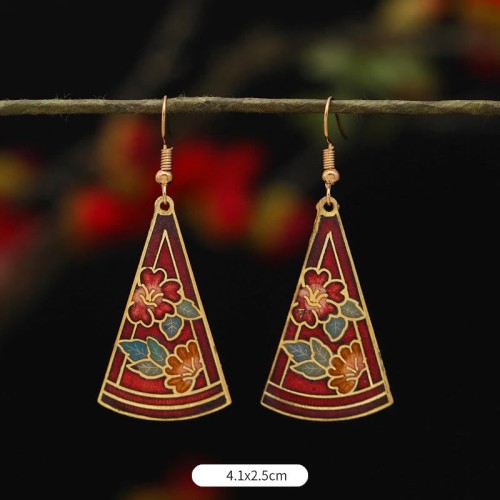 Lotus Butterfly Flower Alloy Copper Enlightenment Earrings Lotus Butterfly Flower Alloy Copper Enlightenment Earrings