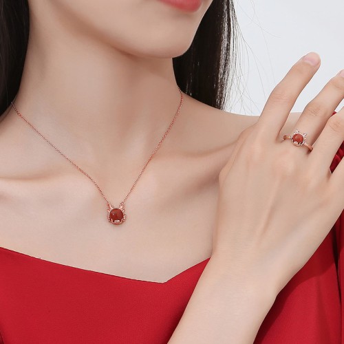 Flash Sale: 925 Sterling Silver Year of the Dragon Red Agate Dragon Protection Jewelry Set Flash Sale: 925 Sterling Silver Year of the Dragon Red Agate Dragon Protection Jewelry Set
