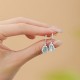 925 Sterling Silver Green Jade Gourd Abundance Earrings