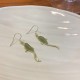 Fish Pattern Jade Luck Drop Earrings Fish Pattern Jade Luck Drop Earrings