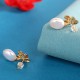 925 Sterling Silver Baroque Pearl Flower Healing Drop Earrings 925 Sterling Silver Baroque Pearl Flower Healing Drop Earrings