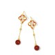 925 Sterling Silver Four Leaf Clover Koi Fish Red Agate Wealth Jewelry Set 925 Sterling Silver Four Leaf Clover Koi Fish Red Agate Wealth Jewelry Set