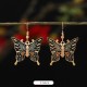Lotus Butterfly Flower Alloy Copper Enlightenment Earrings Lotus Butterfly Flower Alloy Copper Enlightenment Earrings