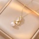 Tridacna Stone Pearl Butterfly Healing Jewelry Set