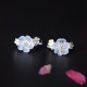 925 Sterling Silver Plum Blossom Floral Blessing Earrings 925 Sterling Silver Plum Blossom Floral Blessing Earrings