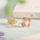 925 Sterling Silver Pearl Red Flower Wisdom Jewelry Set 925 Sterling Silver Pearl Red Flower Wisdom Jewelry Set