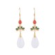 FengShui White Jade Luck Drop Earrings FengShui White Jade Luck Drop Earrings