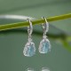 925 Sterling Silver Green Jade Gourd Abundance Earrings