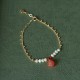 Gold-plated Copper Agate Pearl Positive Jewelry Set Gold-plated Copper Agate Pearl Positive Jewelry Set