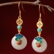Jade Copper Coins Auspicious Clouds Prosperity Jewelry Set
