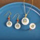 925 Sterling Silver Hetian White Jade Peacock Blessing Jewelry Set 925 Sterling Silver Hetian White Jade Peacock Blessing Jewelry Set