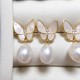 925 Sterling Silver 18K Gold Copper Pearl Butterfly Optimism Stud Earrings 925 Sterling Silver 18K Gold Copper Pearl Butterfly Optimism Stud Earrings