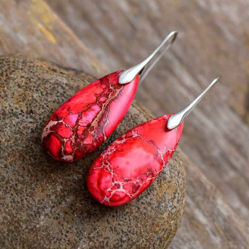 Emperor Stone Healing Crystal Earrings Emperor Stone Healing Crystal Earrings